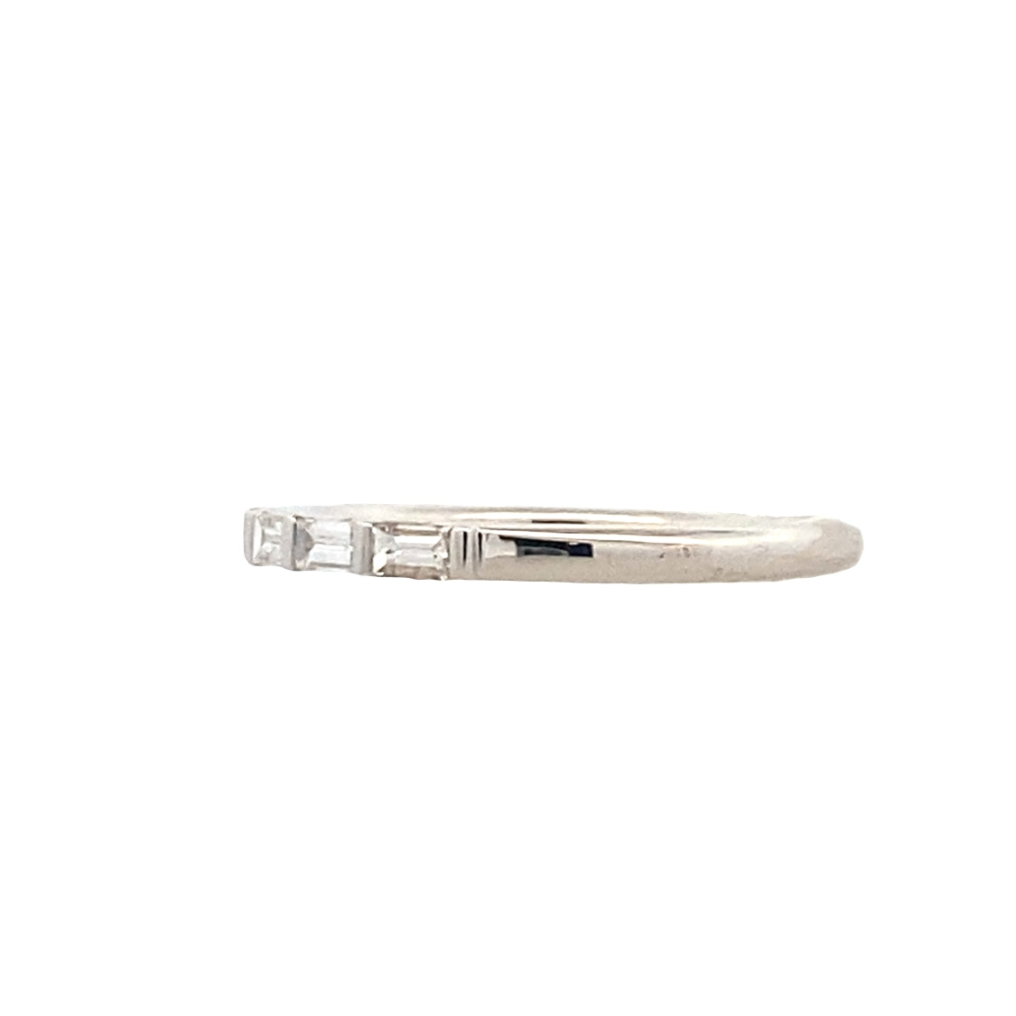 Diamond Baguette Band in White Gold by Fana