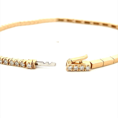Diamond Line Tennis Bracelet in Yellow Gold