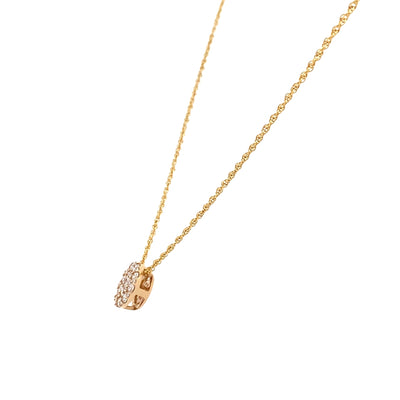 Diamond Cluster Pendant in Yellow Gold by Allison Kaufman Co.