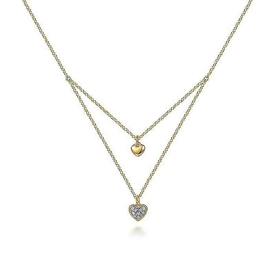 Multi-Strand Diamond Necklace in Yellow  Gold by Gabriel & Co.