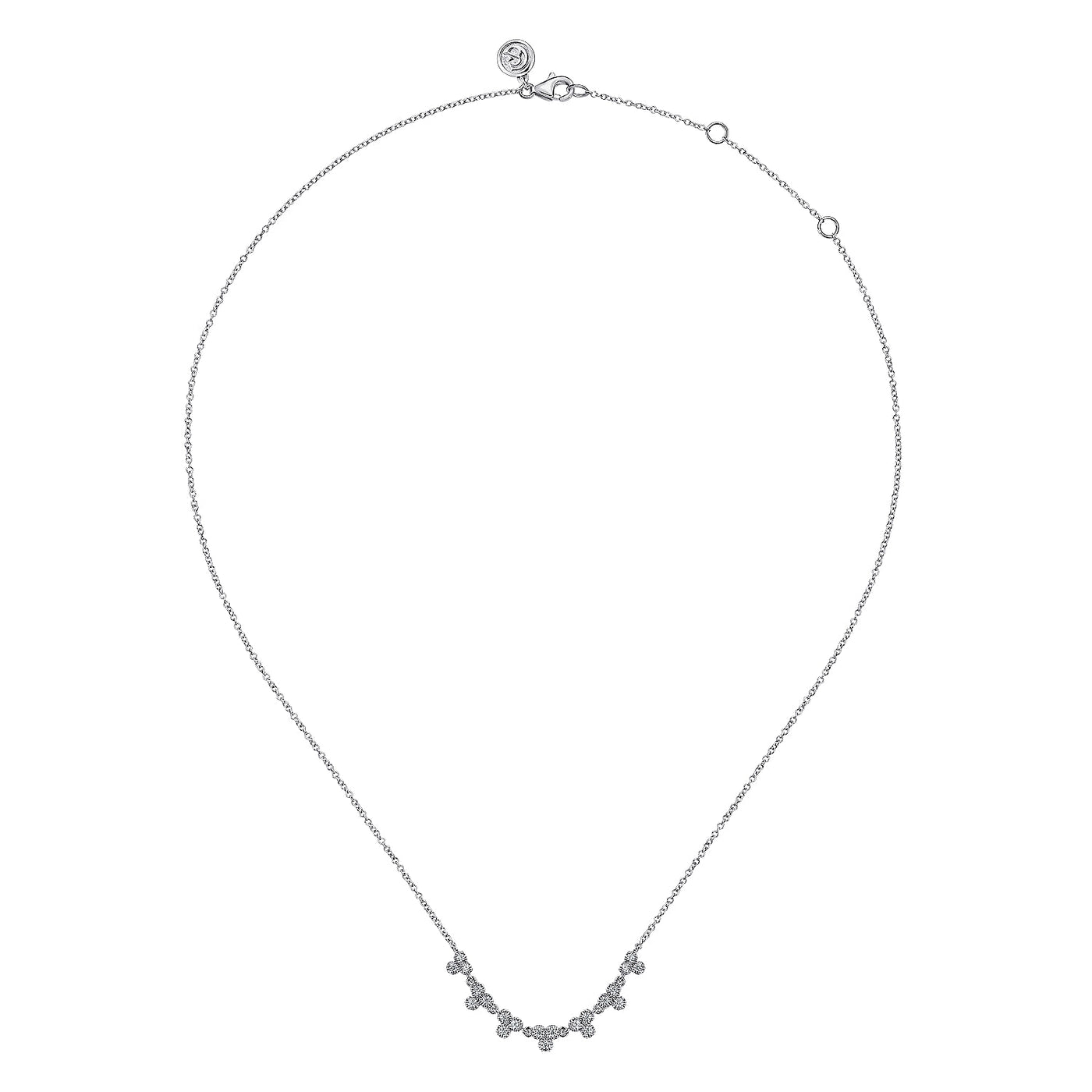 Diamond Droplet Necklace in White Gold by Gabriel & Co.
