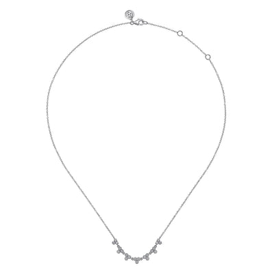 Diamond Droplet Necklace in White Gold by Gabriel & Co.