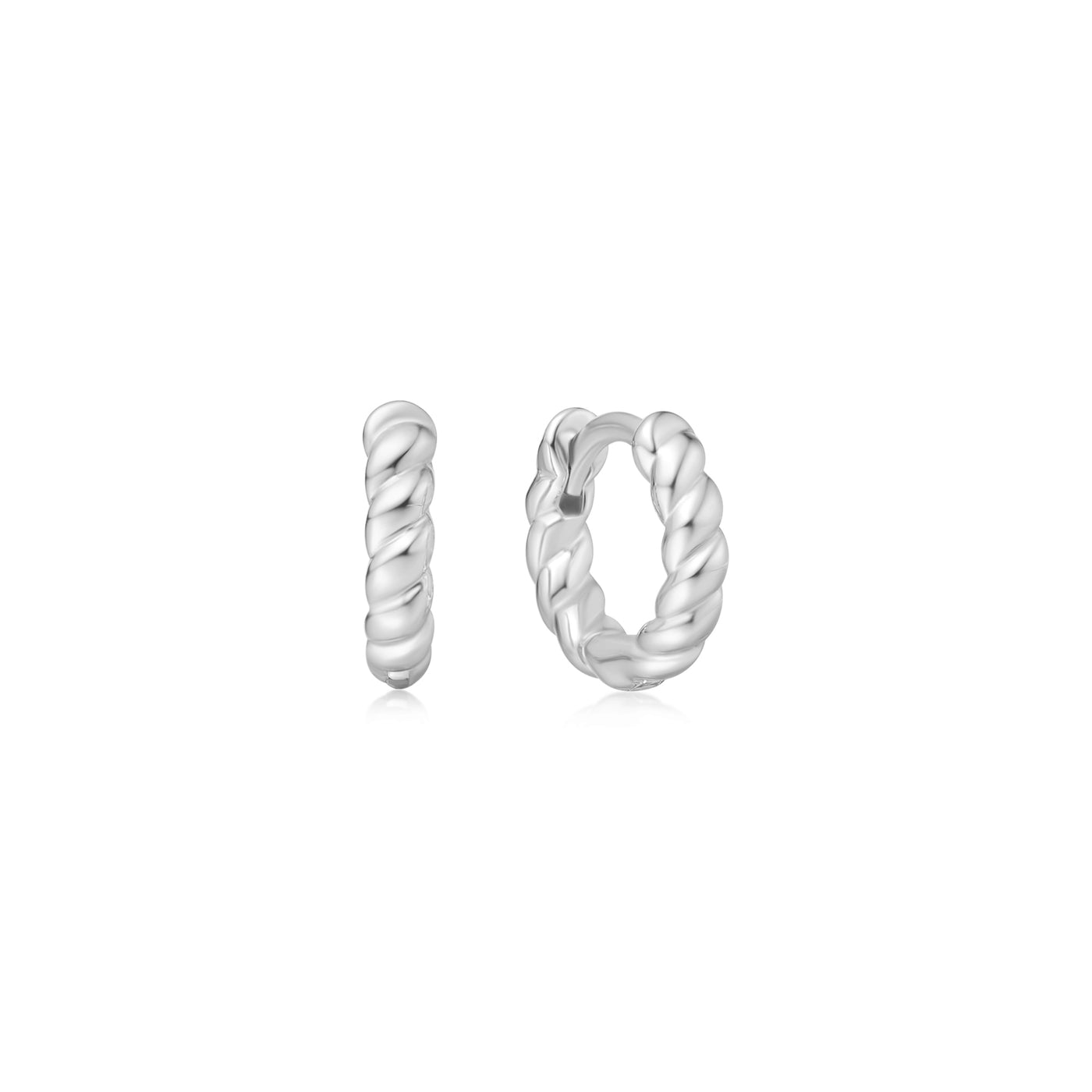 Textured Huggie in Silver by Ania Haie