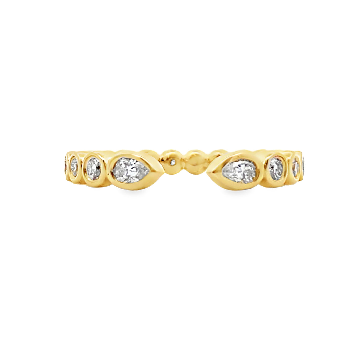 Diamond Open Eternity Band, in Yellow Gold by Gabriel & Co.
