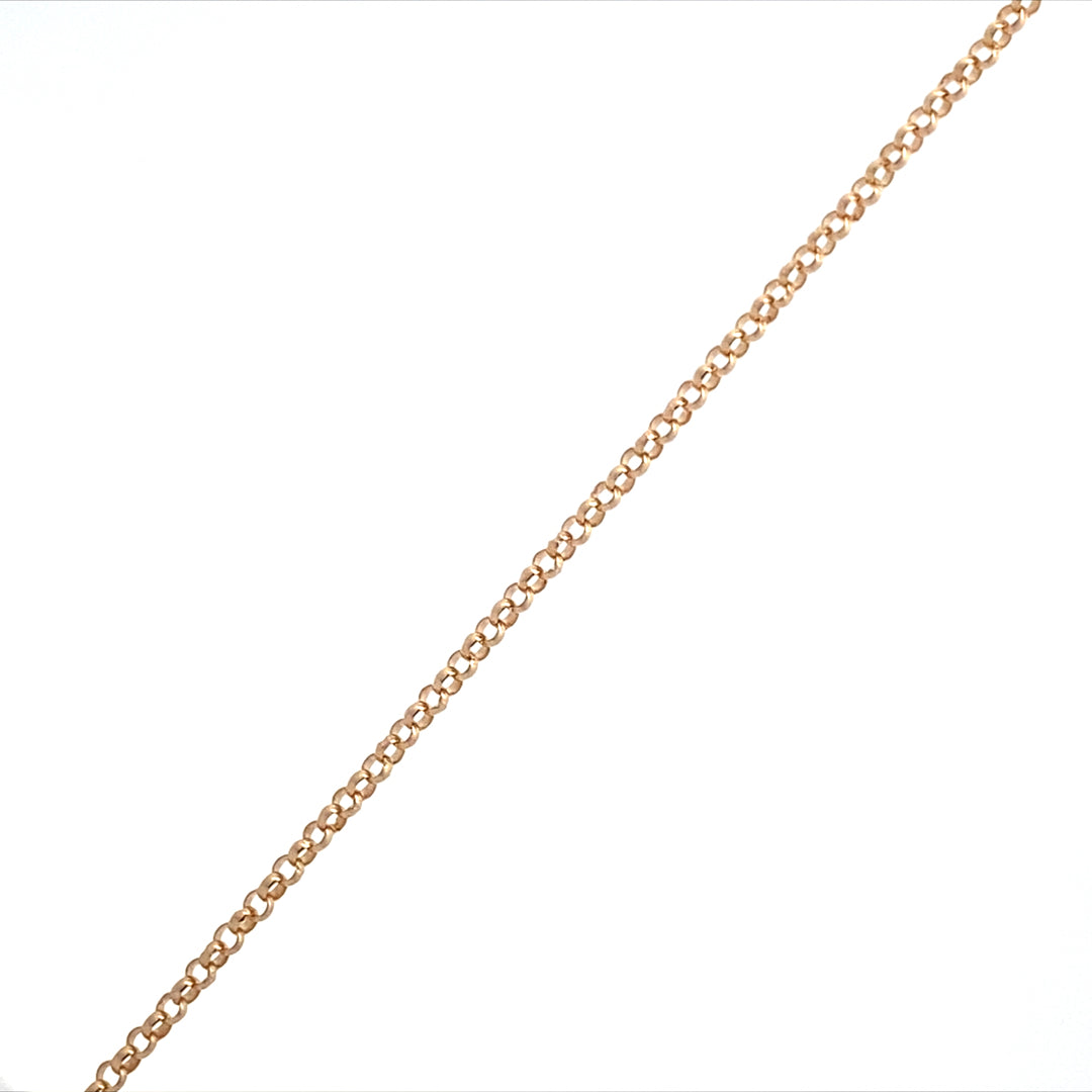 Encircle 14 Karat Gold Rolo Chain Permanent Bracelet BCB-PB3YG