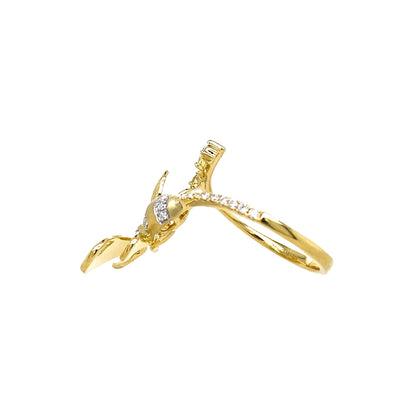 Whimsical Diamond Bee Wrap Ring in Yellow Gold by Simon G