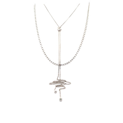 4ctw Tennis Necklace in White Gold by SImon G