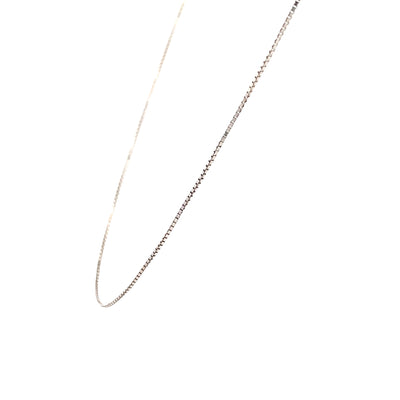 ESTATE 18" Box Chain in White Gold