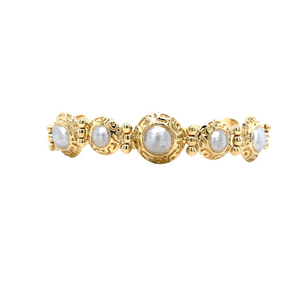 ESTATE Fancy Link Bracelet in Two-Tone Gold