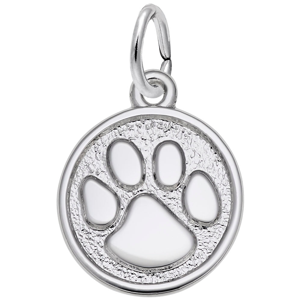 Rembrandt Q. C. Sterling Silver Paw Print Charm 5664