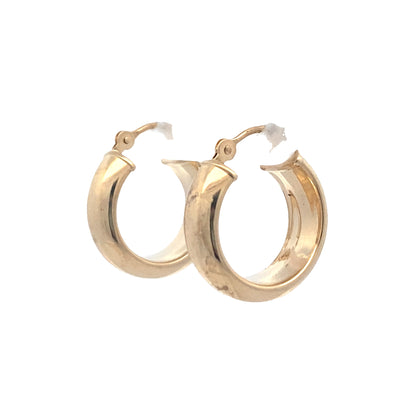 ESTATE Small HP Hoops in Yellow Gold