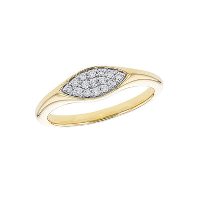 14K Yellow Gold .14CTW Diamond Ring by Allison Kaufman