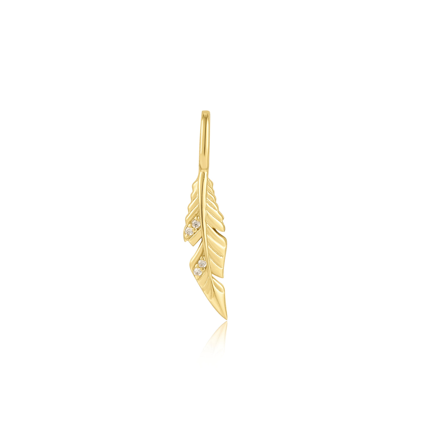 Ania Haie Yellow Gold Feather Charm NC052-09G