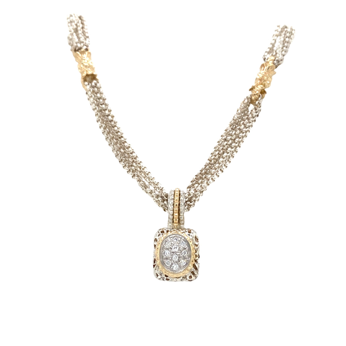 ESTATE Alwand Vahan Diamond Necklace in Two-Tone Gold