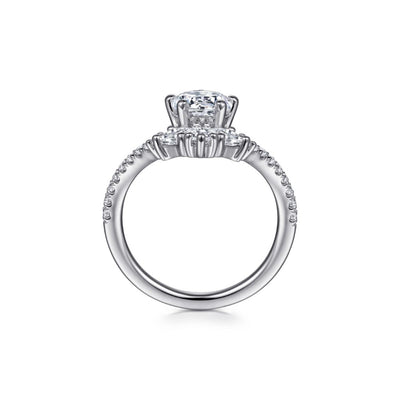 Gabriel & Co. 14 Karat Side Stones Round Diamond Engagement Ring ER15798R4W44JJ