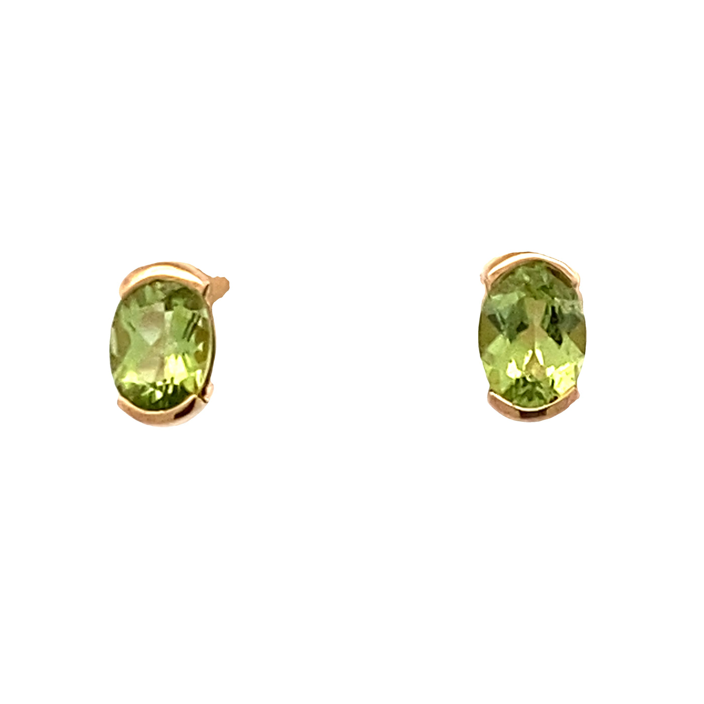 ESTATE Peridot Studs in Yellow Gold