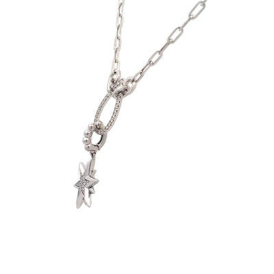 Diamond Bujukan Starburst Pendant in White Gold by Gabriel & Co.