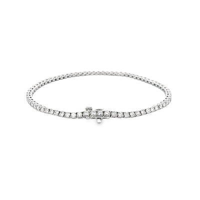 Diamond Line Tennis Bracelet in White Gold