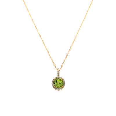 Beeghly & Co. 14KY Peridot Halo Pendant BCP-XX