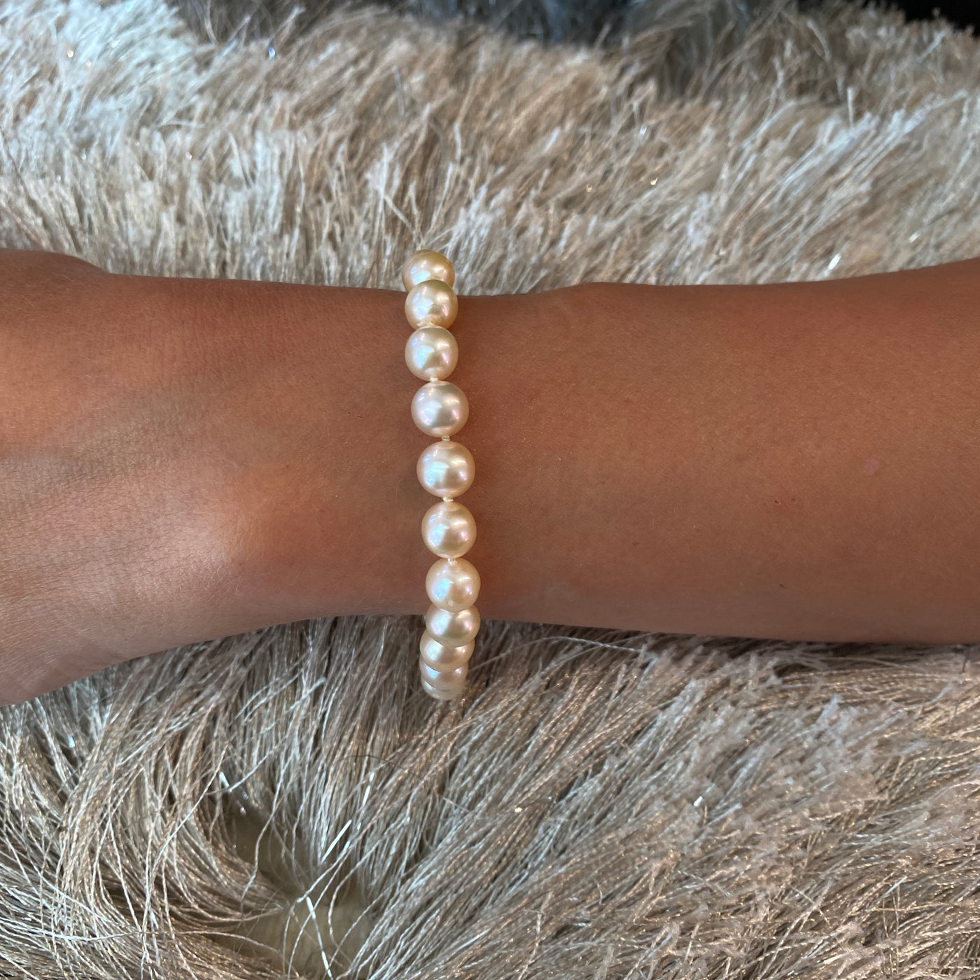 ESTATE FW Pearl Bracelet in Yellow Gold