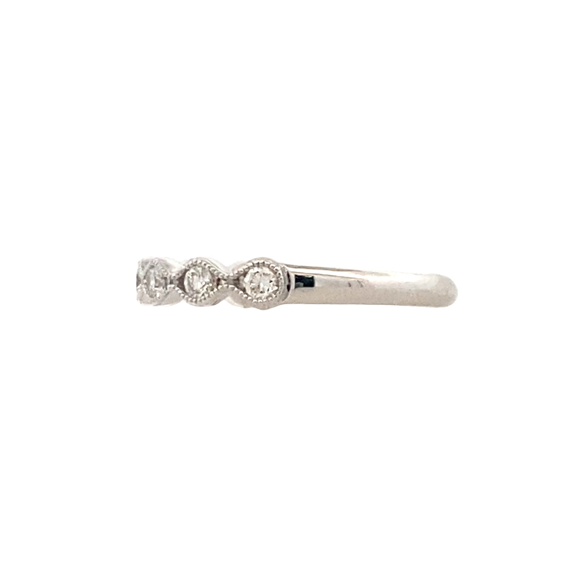 Patterned Diamod Band in White Gold by Fana