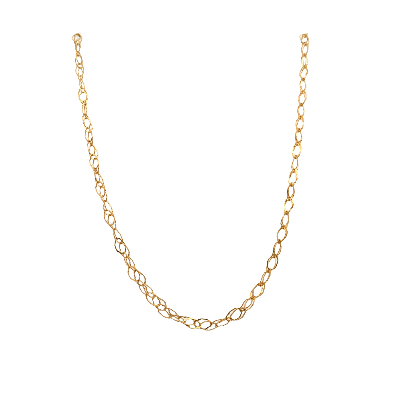 ESTATE Double Link Necklace in Yellow Gold