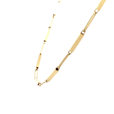ESTATE Fancy Link Necklace in Yellow Gold