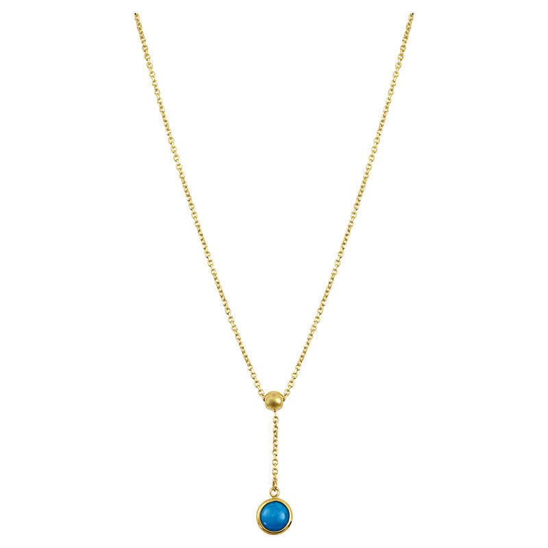 14 Karat Turquoise Lariat Gemstone Necklaces 3F152/1800