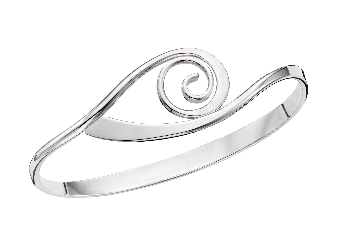 Swell Swing Bangle in Silver by E.L. Designs