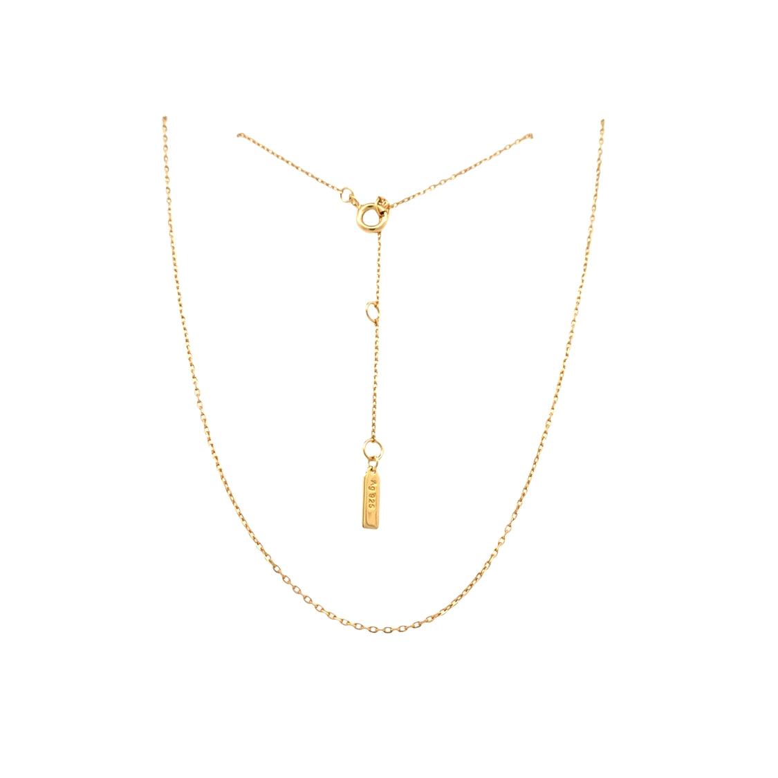 Mini Link Charm Necklace in Silver with Yellow Gold Plating by Ania Haie