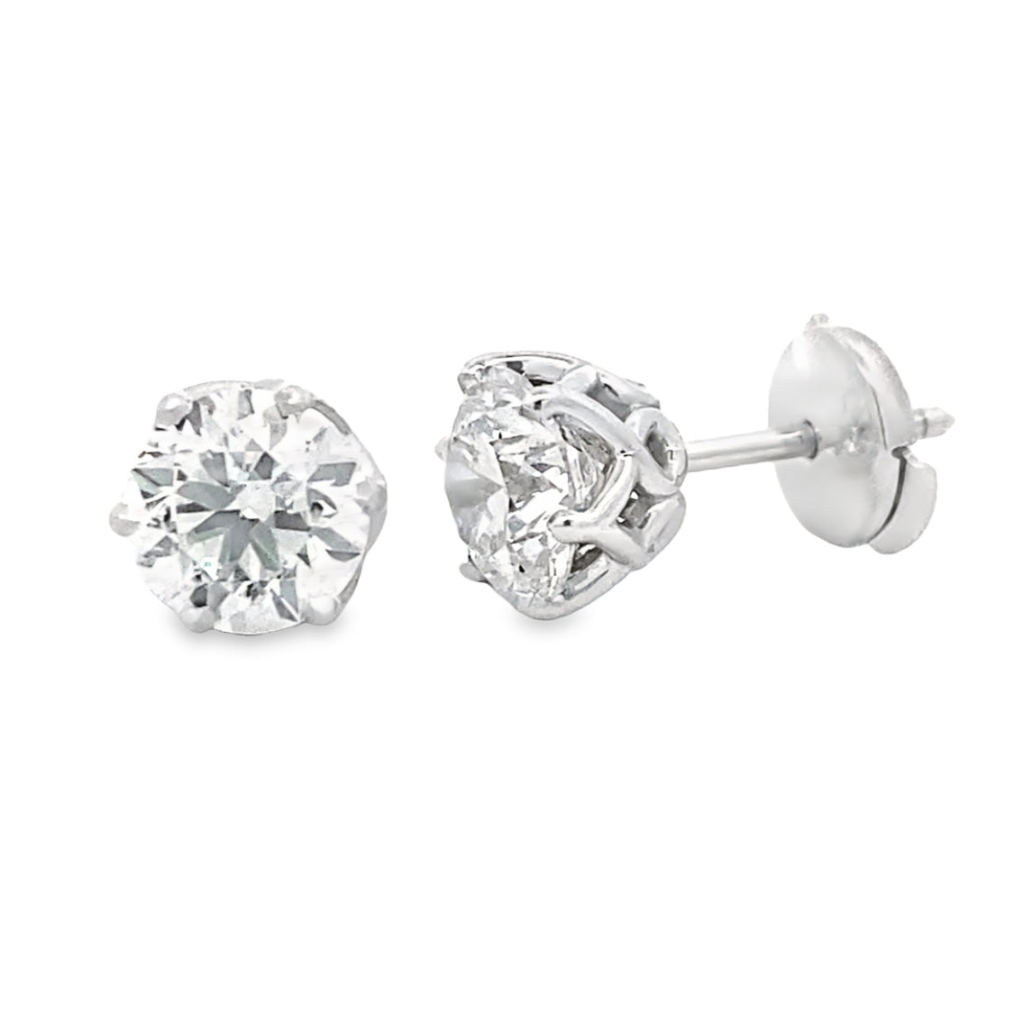 3.0ctw Diamond Stud Earrings in White Gold "Best Collection" by B&C