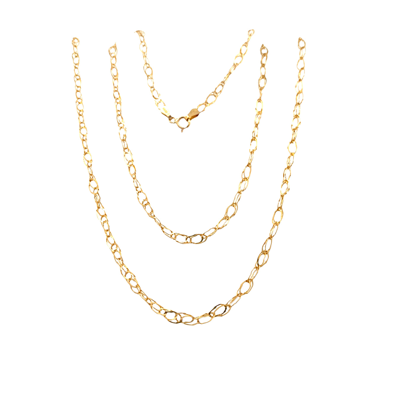 ESTATE 36" Double Link Necklace in Yellow Gold
