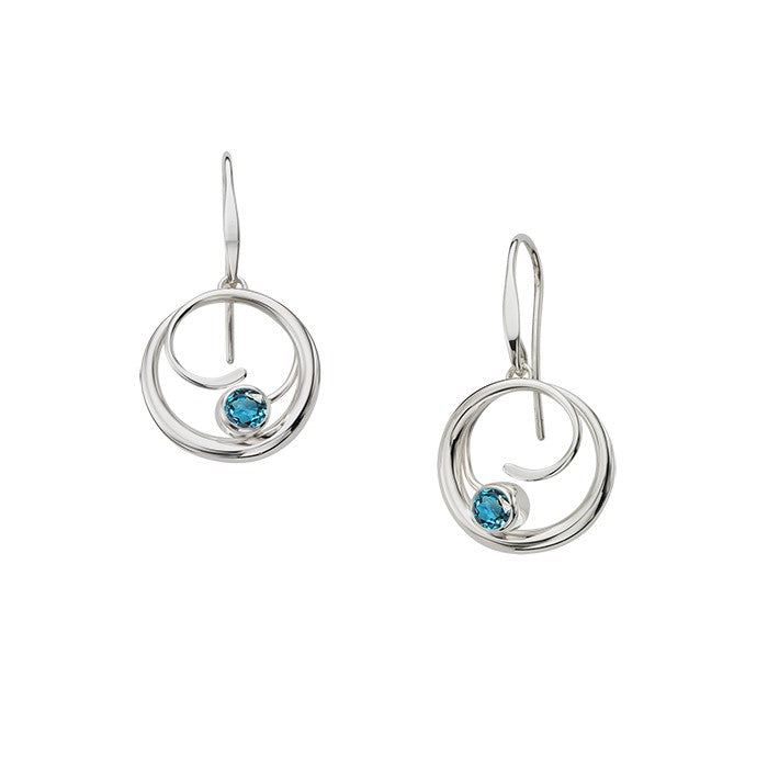 Ed Levin Jewelry Sterling Silver BlueTopaz Earrings EA70212BT