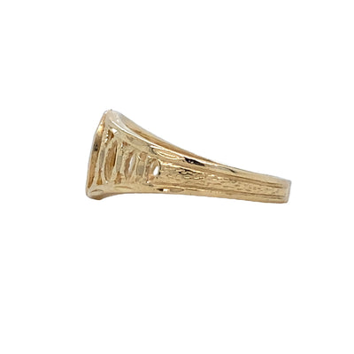 ESTATE Heart Dome Ring in Two-Tone Gold