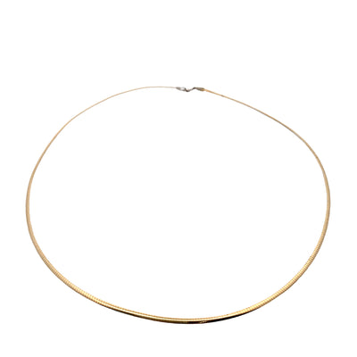ESTATE Reversable Omega Neciklace in Two-Tone Gold