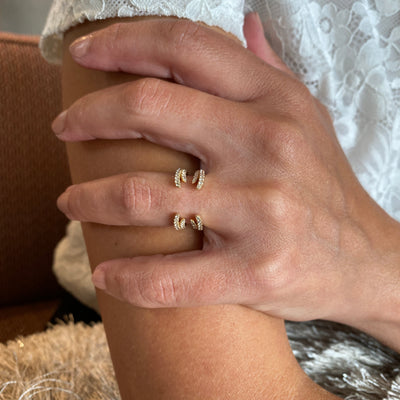 ESTATE Gabriel & Co. Diamond Wrap Ring in Yellowo Gold
