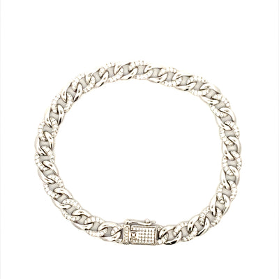 14 Karat Fancy Link Diamond Bracelets BC10244-4WC