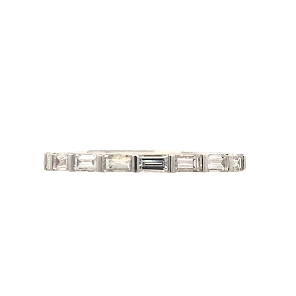 Diamond Baguette Band in White Gold by Fana