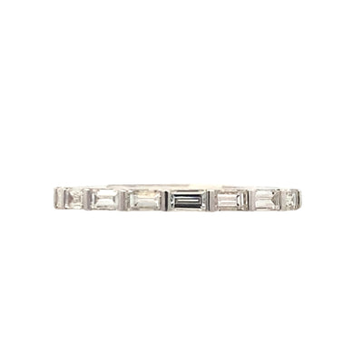 Diamond Baguette Band in White Gold by Fana