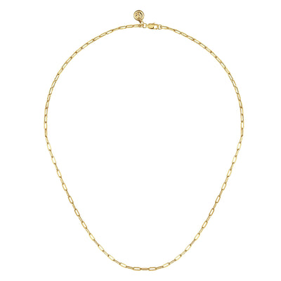Paperclip Necklace in Yellow Gold by Gabriel & Co