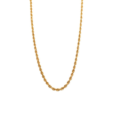 ESTATE 18" Rope Chain in Yellow Gold