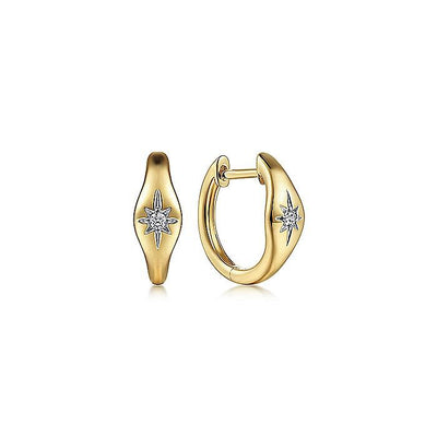 Gabriel & Co. 14 Karat Huggie Diamond Earrings EG14615Y45JJ