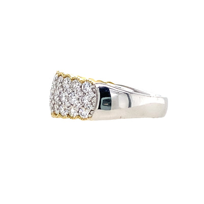 Diamond Simon-Set Band in Two-Tone Gold by Simon G
