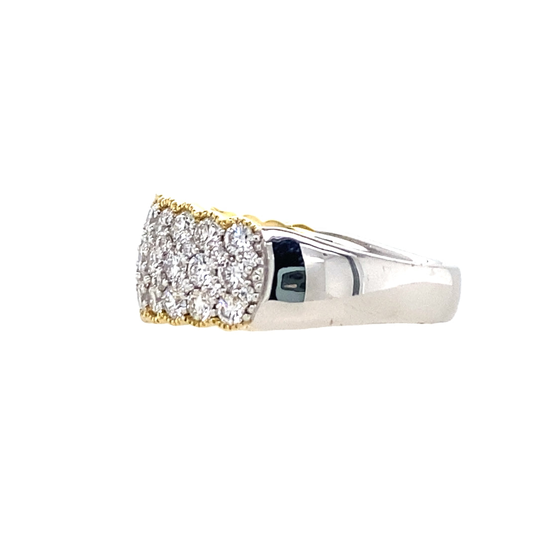Diamond Simon-Set Band in Two-Tone Gold by Simon G