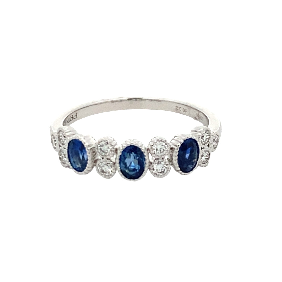 Sapphire and Diamond Ring in White Gold