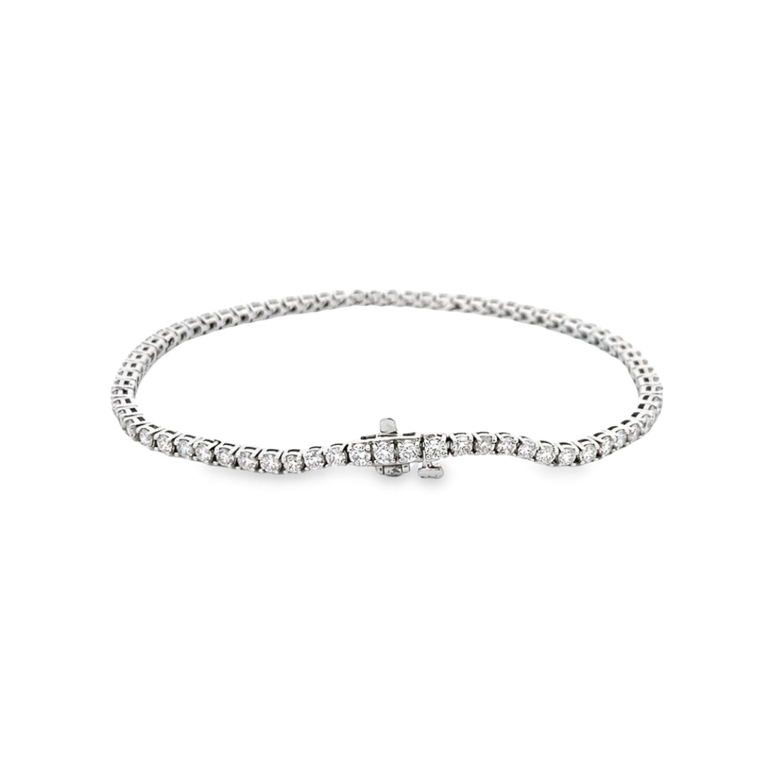 Diamond Line Tennis Bracelet in White Gold