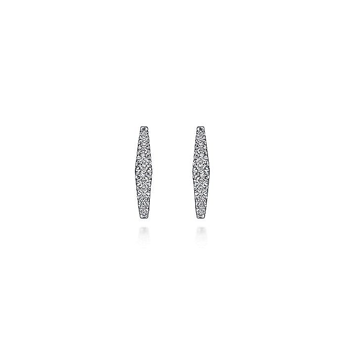 Gabriel & Co. 14 Karat White Gold Huggie Earrings Diamond Earrings eg13658W45JJ
