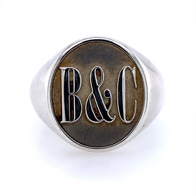 Beeghly & Co. Sterling Silver Signet Ring BCR-64 STER