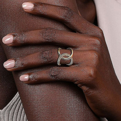 Bujukan Twisted Ring in Yellow Gold by Gabriel & Co.