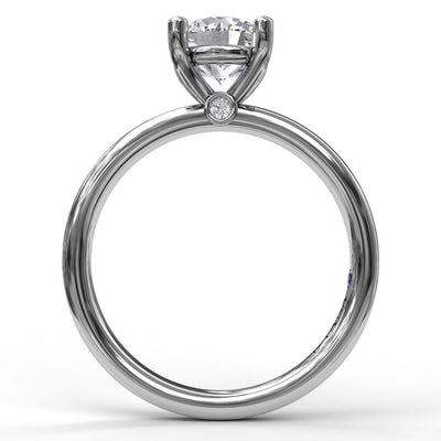 FANA 14 Karat Solitaire Round Shape Engagement Ring S3842/WG
